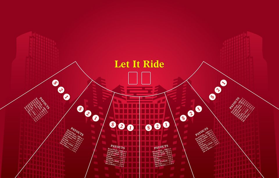 Let It Ride casino table rental layout for Metro Casino Events parties in Virginia, Maryland, and Washington DC